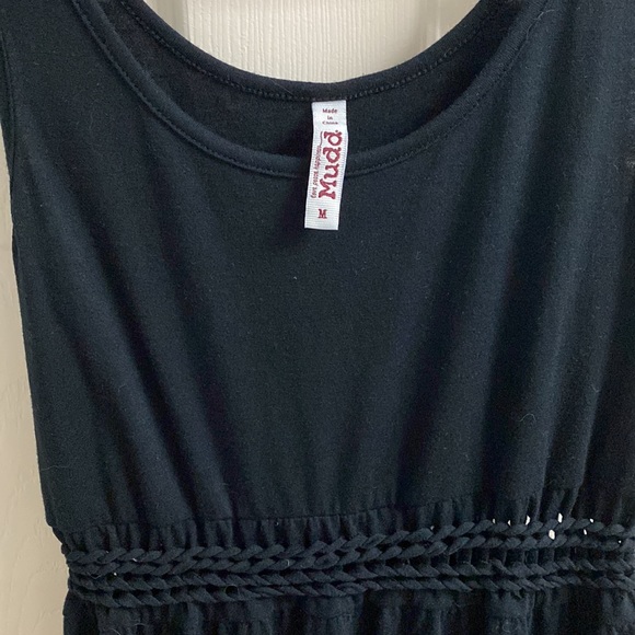 Mudd maxi dress black with decorative cut out M - Picture 2 of 2